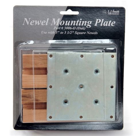 metal newel post w brackets|newel post metal mounting plate.